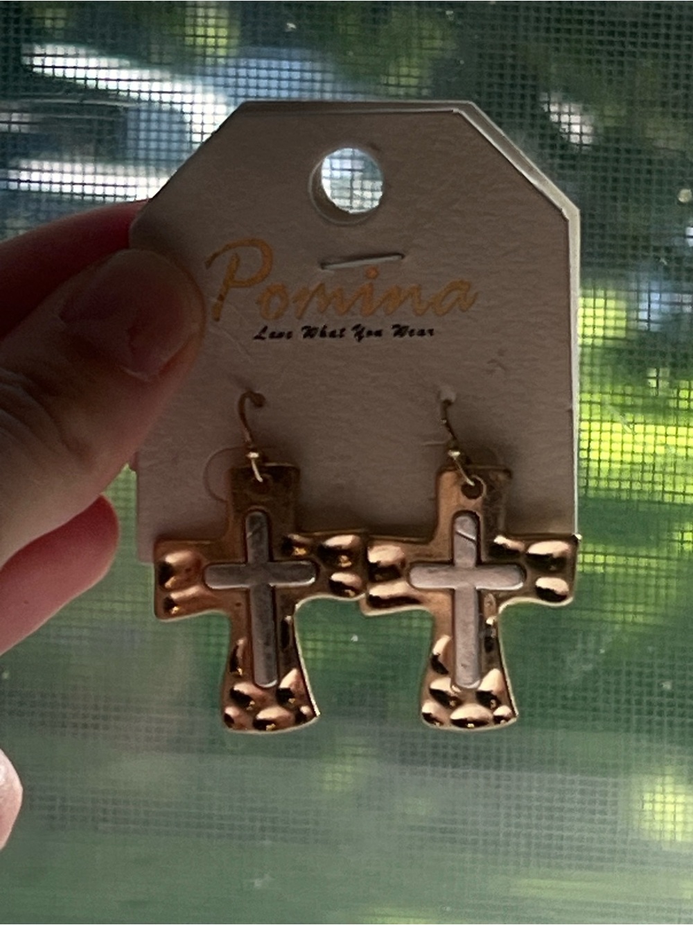 Golden Cross Earrings NEW